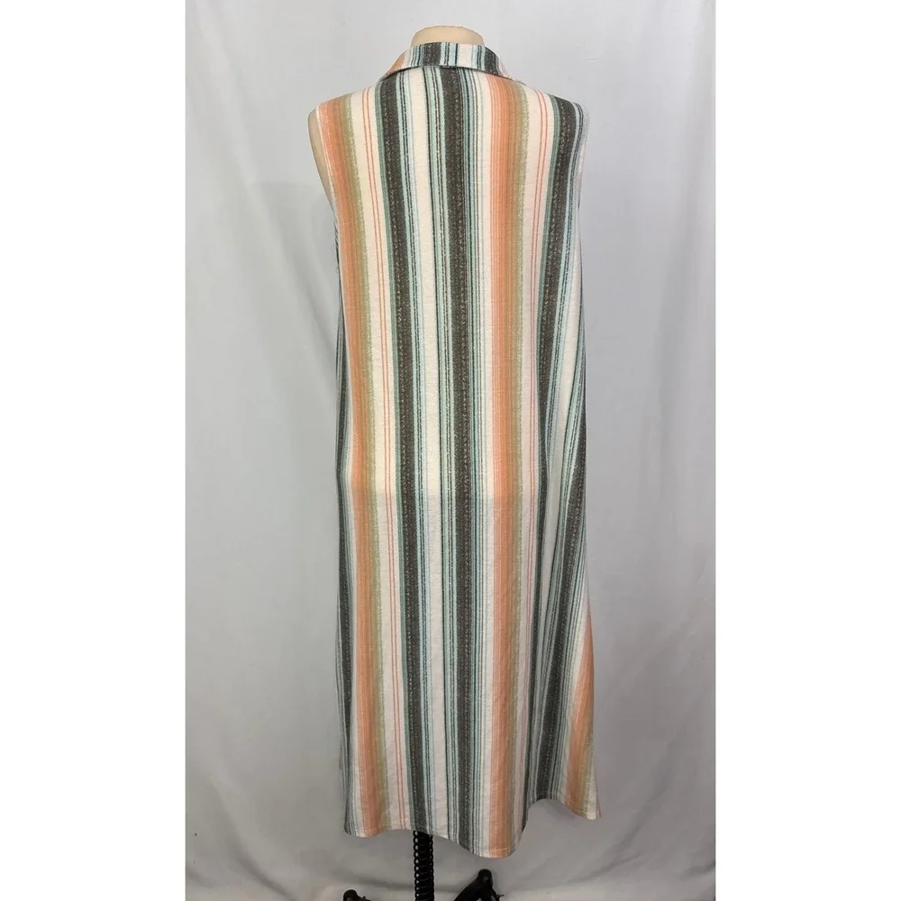 The Zigzag Stripe sleeveless duster